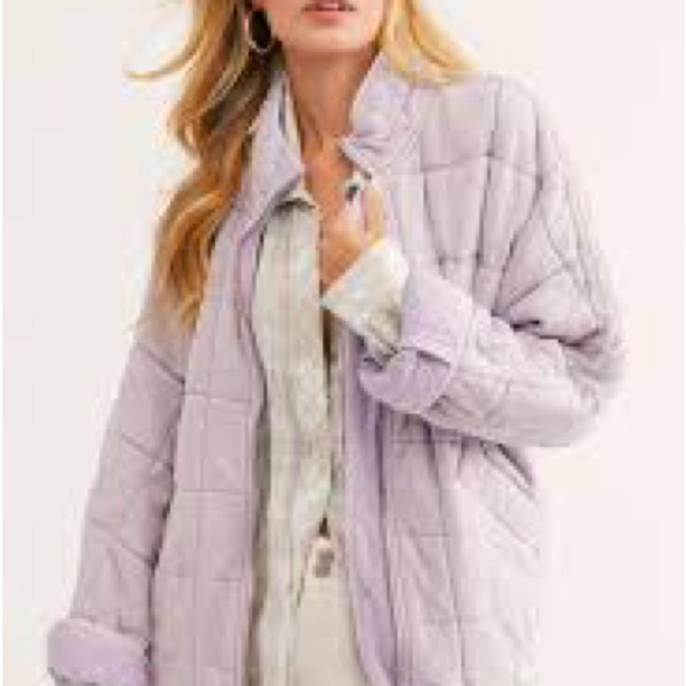 Free People Dolman Quilted Lavendar  Purple Jacket